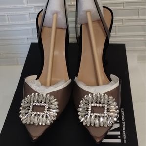 INC International Concepts® Black translucent pumps size 7